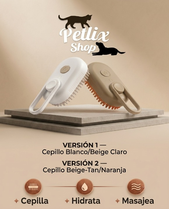 Cepillo de Vapor 3 en 1 para Mascotas