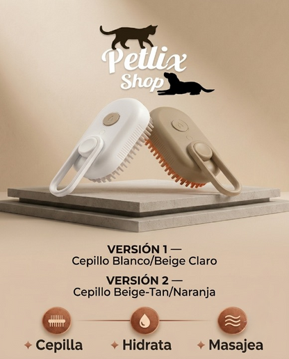 Cepillo de Vapor 3 en 1 para Mascotas